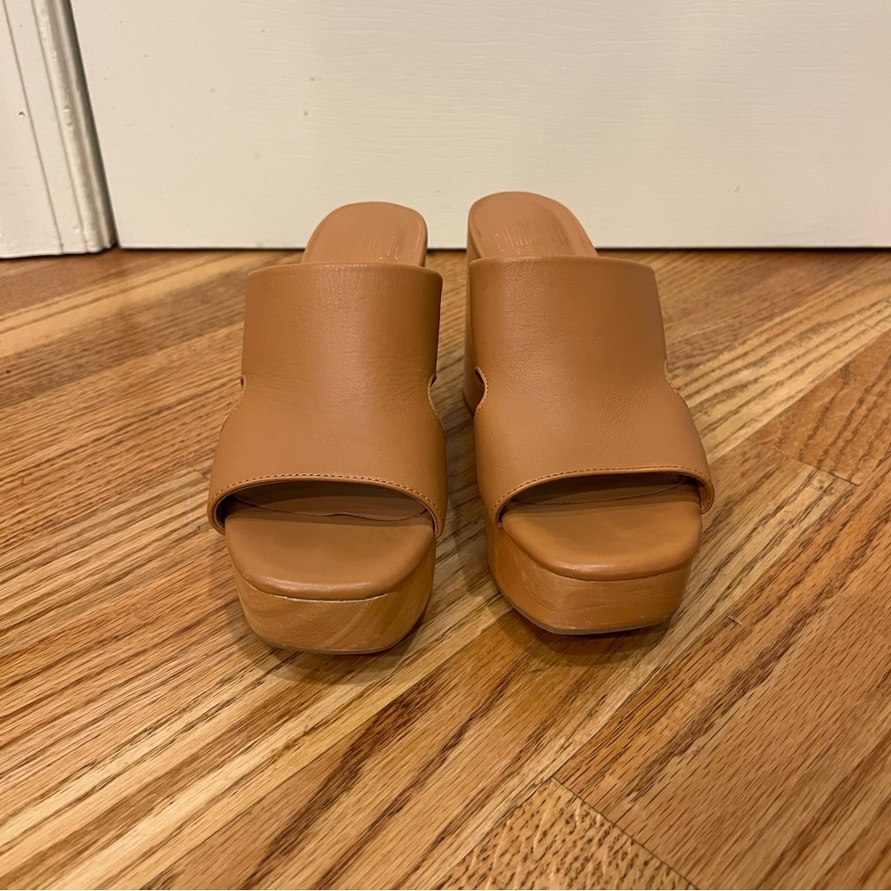 Charlotte Stone Nina Clogs Brown Tan Leather Women’s 7 - Picture 5 of 10